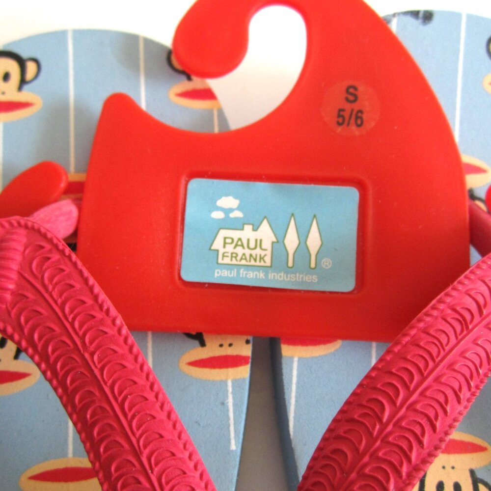 Paul Frank Julius Monkey Flip Flops Small 5/6 - Picture 3 of 5